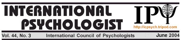 International Psychologist IPY Vol.44, No.3
